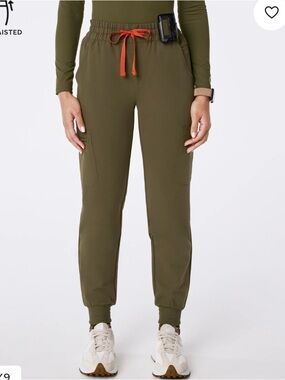 Figs Technical Collection Women’s High-Waisted Joggers Green Size Medium Petite